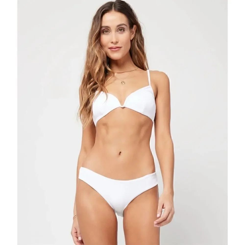 L*space S Helena bikini top - white